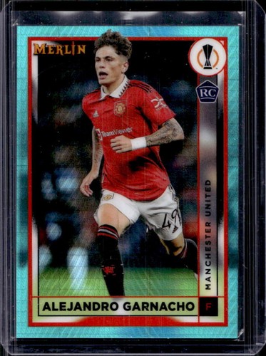 Alejandro Garnacho 2022 Topps Merlin Chrome Aqua Prism Refractor