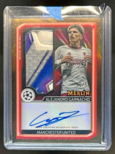 Alejandro Garnacho 2024 Topps Merlin Chrome Gold /50
