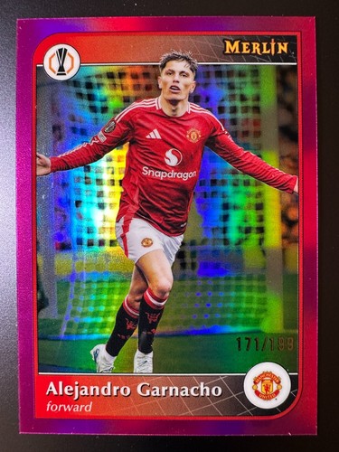 Alejandro Garnacho 2024 Topps Merlin Chrome Pink /199