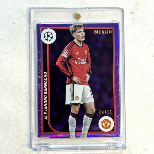 Alejandro Garnacho 2023 Panini Merlin Chrome Purple /15