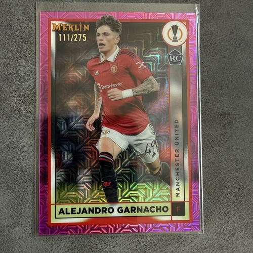 Alejandro Garnacho 2022 Topps Merlin Chrome Rosa /275