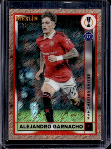 Alejandro Garnacho 2022 Topps Merlin Chrome Rose Gold Shimmer /299