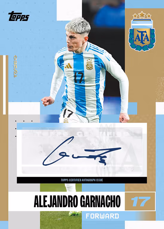 Alejandro Garnacho 2024 Topps Museum Collection UEFA Club Competitions