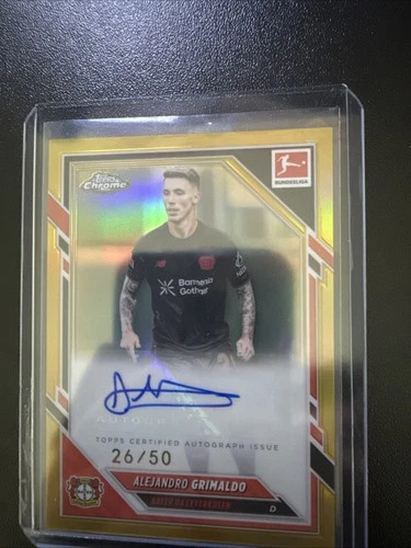 Alejandro Grimaldo 2025 Topps Chrome Bundesliga Gold /50