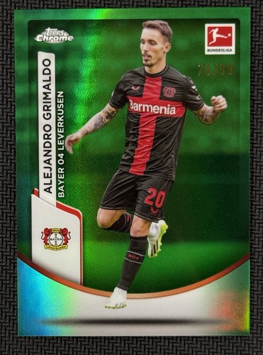 Alejandro Grimaldo 2023 Topps Chrome Bundesliga Green Refractor /99