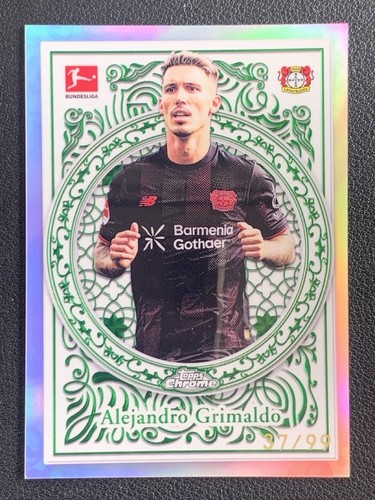 Alejandro Grimaldo 2025 Topps Chrome Green Refractor /99