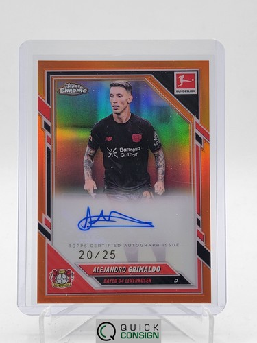 Alejandro Grimaldo 2026 Topps Chrome Orange Refractor /25