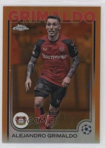 Alejandro Grimaldo 2024 Topps Chrome UEFA Orange Refractor /25
