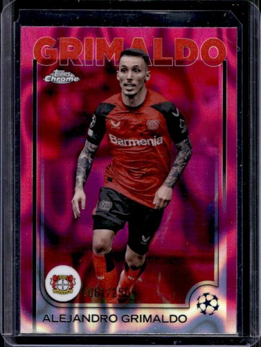 Alejandro Grimaldo 2024 Topps Chrome UEFA Pink Lava Refractor /250