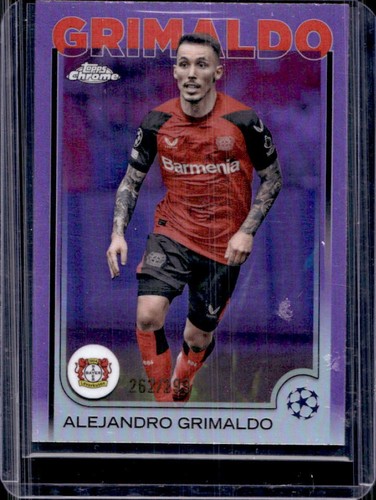 Alejandro Grimaldo 2024 Topps Chrome UEFA Violet Refractor /299