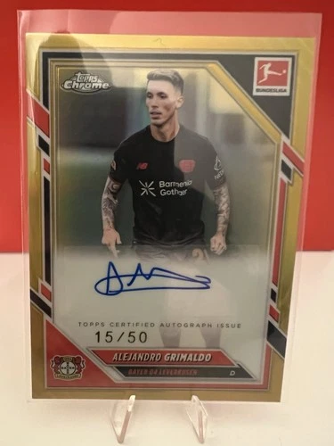 Alejandro Grimaldo 2025 Topps Cromo Bundesliga Gold /50