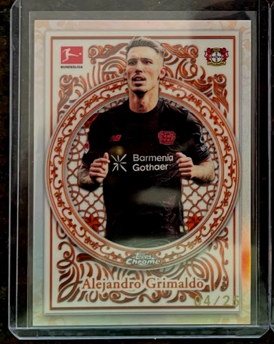 Alejandro Grimaldo 2025 Topps Cromo Bundesliga Naranja Refractor /25