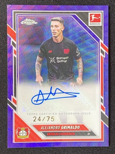 Alejandro Grimaldo 2025 Topps Cromo Bundesliga Onda Púrpura /75