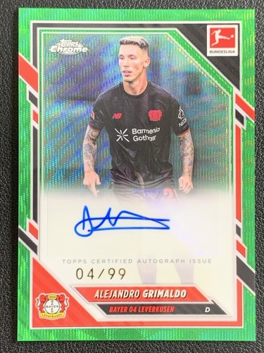 Alejandro Grimaldo 2025 Topps Cromo Bundesliga Onda Verde /99