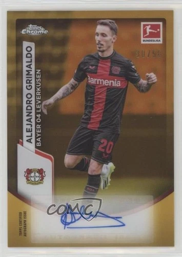 Alejandro Grimaldo 2023 Topps Cromo Bundesliga Oro Refractor 30/50