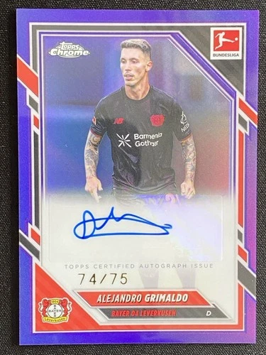 Alejandro Grimaldo 2025 Topps Cromo Bundesliga Púrpura /75