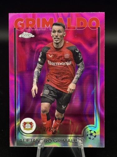 Alejandro Grimaldo 2024 Topps Cromo UEFA Club Magenta Lava /250