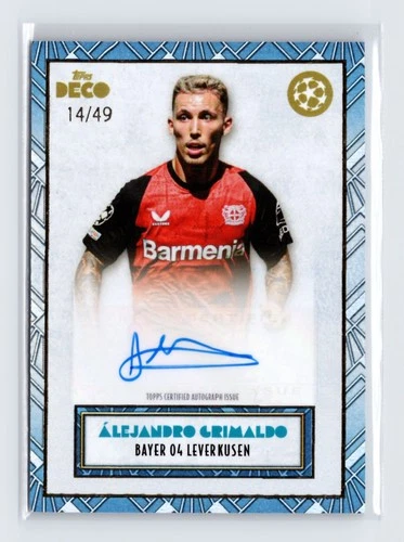 Alejandro Grimaldo 2024 Topps Deco UEFA Cyan /49