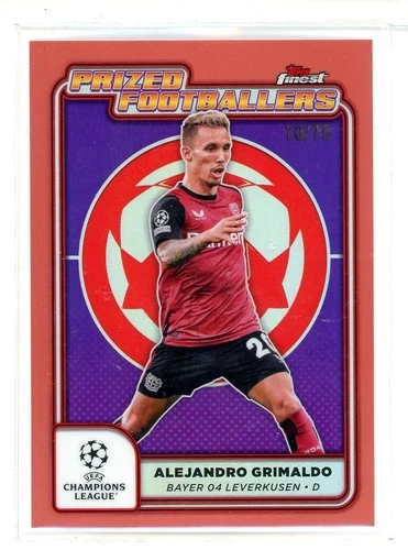 Alejandro Grimaldo 2024 Topps Finest UEFA Rose Gold /75
