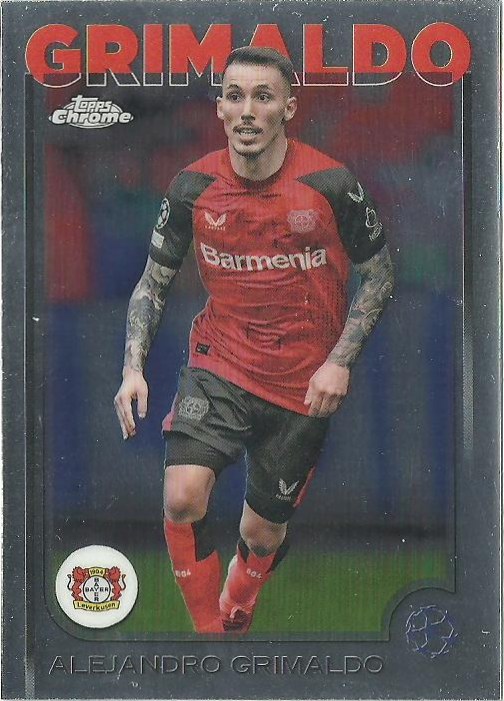Alejandro Grimaldo 2024 Topps Chrome UEFA Club Competitions