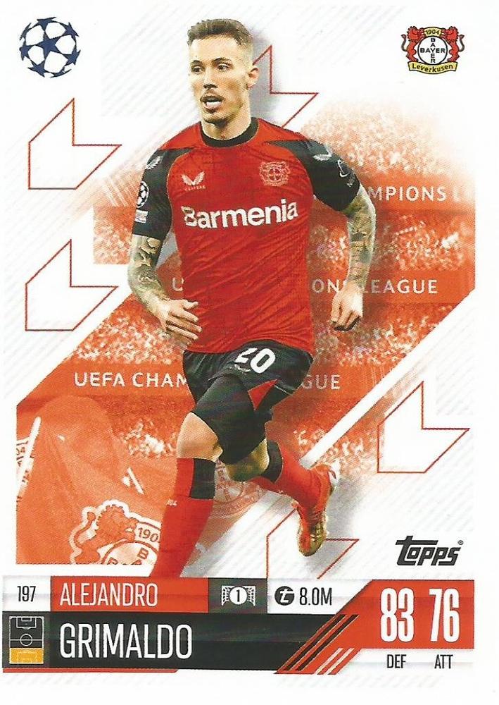 Alejandro Grimaldo 2024 Topps Match Attax UEFA Club Competitions