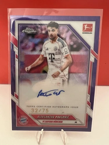 Aleksandar Pavlovic 2025 Topps Chrome Bundesliga Purple /75