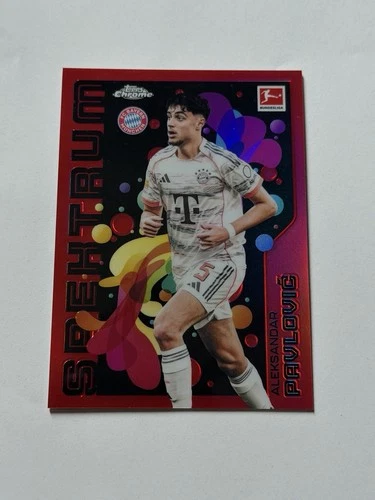 Aleksandar Pavlovic 2025 Topps Chrome Bundesliga Red Spektrum