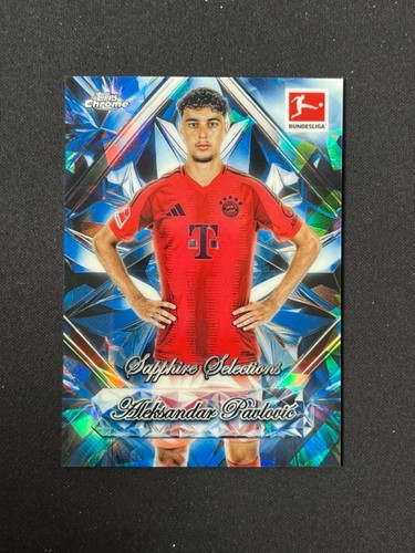 Aleksandar Pavlovic 2024 Topps Chrome Bundesliga Sapphire /6