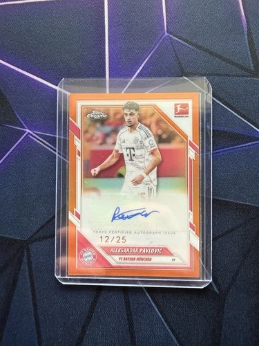 Aleksandar Pavlovic 2025 Topps Chrome Bundesliga True Orange /25