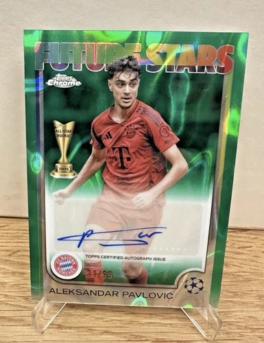 Aleksandar Pavlovic 2024 Topps Chrome Green Lava /99