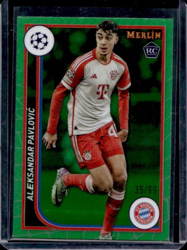 Aleksandar Pavlovic 2023 Topps Chrome Merlin Green Refractor /99