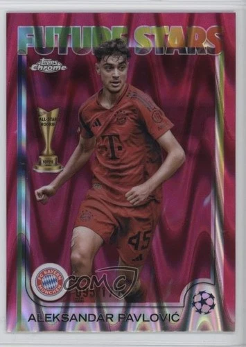 Aleksandar Pavlovic 2024 Topps Chrome Neon Pink RayWave 95/175