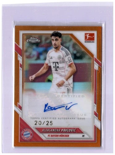 Aleksandar Pavlovic 2025 Topps Chrome Orange /25