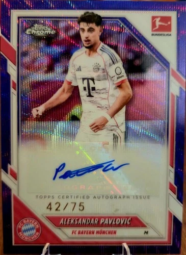 Aleksandar Pavlovic 2025 Topps Chrome Purple Wave /75