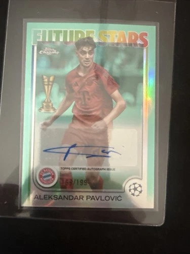 Aleksandar Pavlovic 2024 Topps Chrome UEFA Aqua /199