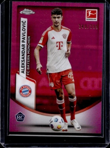 Aleksandar Pavlovic 2023 Topps Cromo Bundesliga Magenta Refractor /399