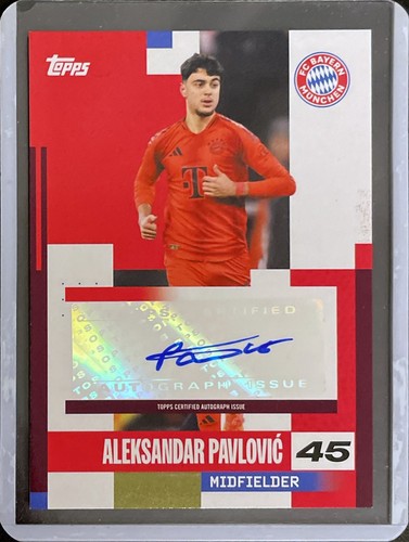 Aleksandar Pavlovic 2025 Topps FC Bayern Munich Team Set