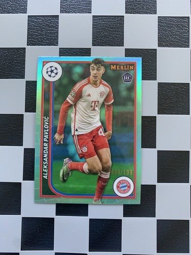 Aleksandar Pavlovic 2024 Topps Merlin Chrome Aqua /199