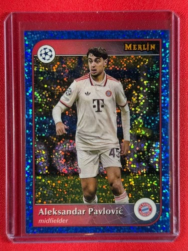 Aleksandar Pavlovic 2024 Topps Merlin Chrome Azul /150