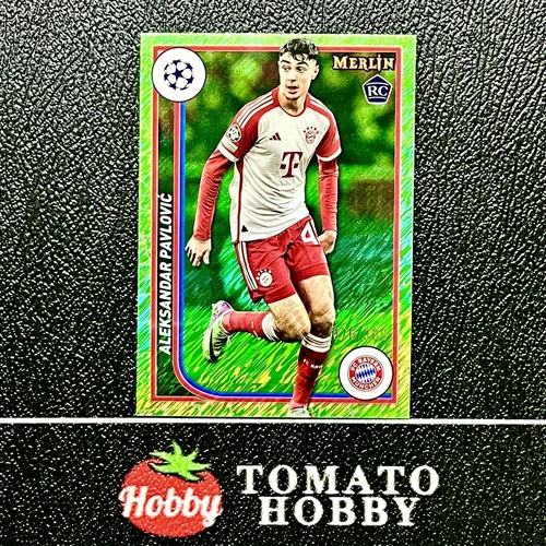 Aleksandar Pavlovic 2023 Topps Merlin Chrome Green Shimmer /399