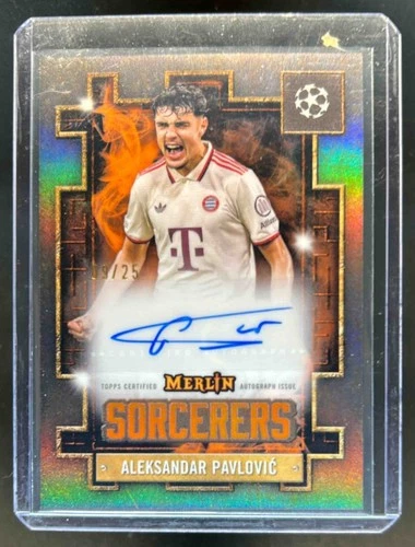 Aleksandar Pavlovic 2024 Topps Merlin Chrome Orange /25