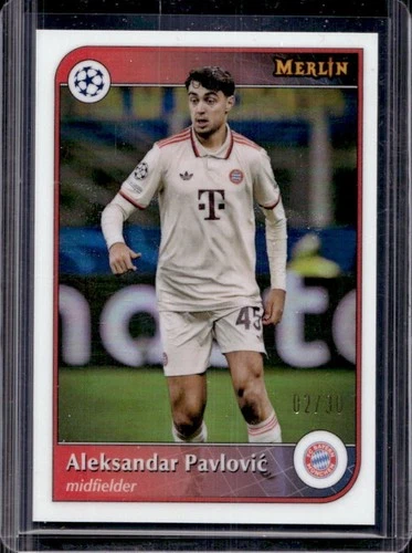 Aleksandar Pavlovic 2024 Topps Merlin Chrome Pearl Refractor /30