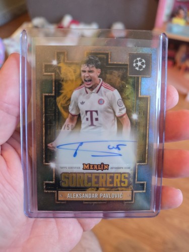 Aleksandar Pavlovic 2024 Topps Merlin UEFA Gold /50