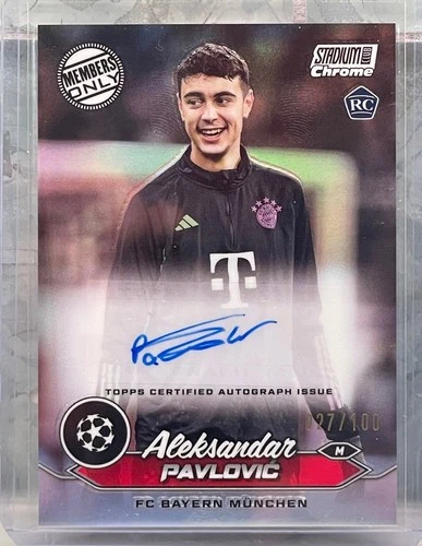 Aleksandar Pavlovic 2023 Topps Stadium Club Chrome /100
