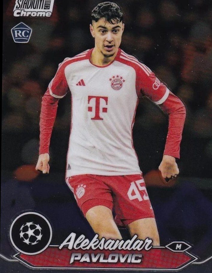 Aleksandar Pavlovic 2023 Topps Stadium Club Chrome UEFA Champions League