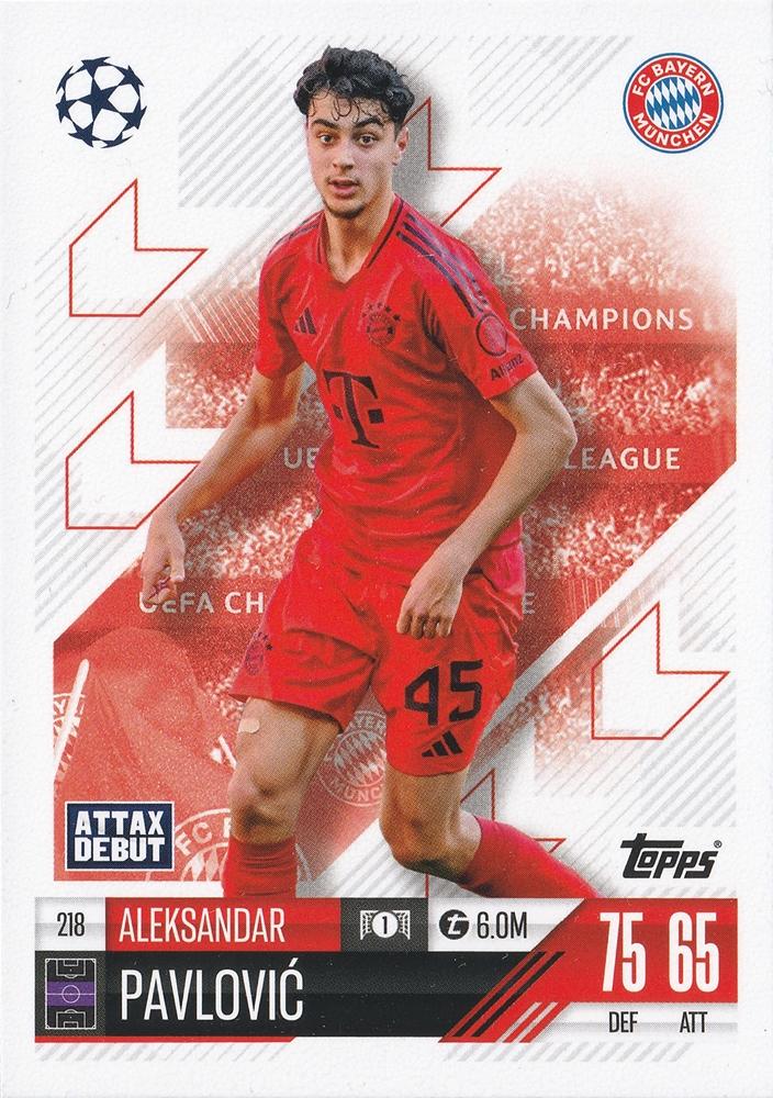 Aleksandar Pavlovic 2024 Topps Match Attax UEFA Club Competitions
