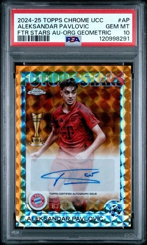 Aleksandar Pavlovic 2024 Topps UEFA Champions League Arancione Geometrico /25