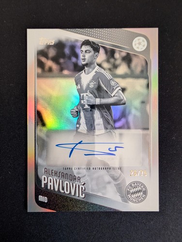 Aleksandar Pavlovic 2025 Topps UEFA Flagship Black and White /75