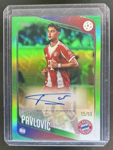 Aleksandar Pavlovic 2025 Topps UEFA Green Foil /99