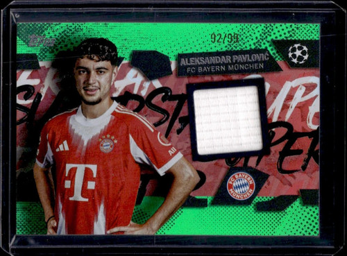 Aleksandar Pavlovic 2025 Topps UEFA Green Foil /99